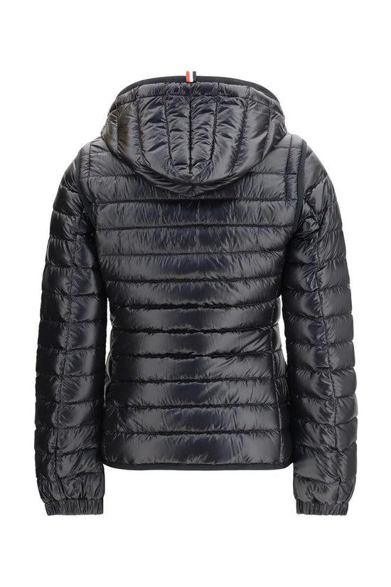 Moncler Grenoble Schwarze Polyamid-Jacke in voller Länge by Moncler Grenoble