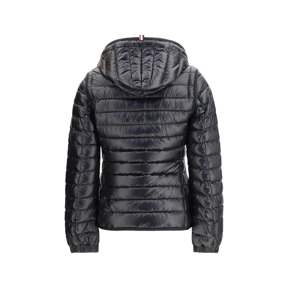 Moncler Grenoble Schwarze Polyamid-Jacke in voller Länge by Moncler Grenoble