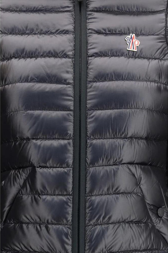 Moncler Grenoble Schwarze Polyamid-Jacke in voller Länge by Moncler Grenoble