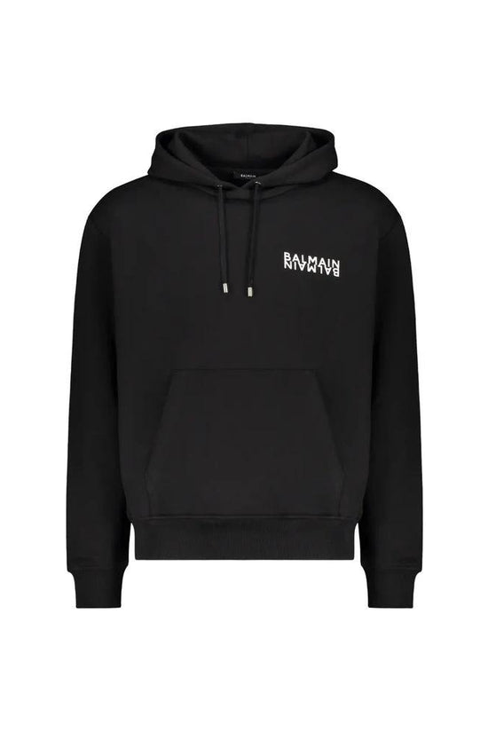 Balmain Schwarzer Baumwoll-Hoodie by Balmain