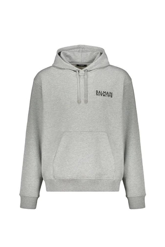 Balmain Grauer Baumwoll-Hoodie by Balmain