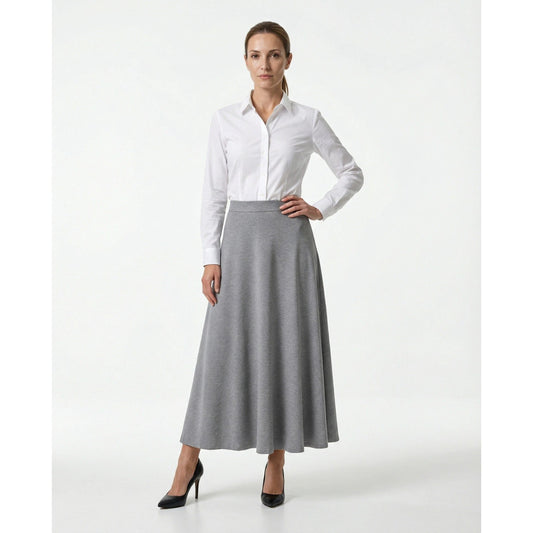 Brunello Cucinelli Grauer Baumwoll-Maxirock by Brunello Cucinelli