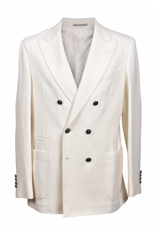 Brunello Cucinelli Weißer Wollblazer by Brunello Cucinelli