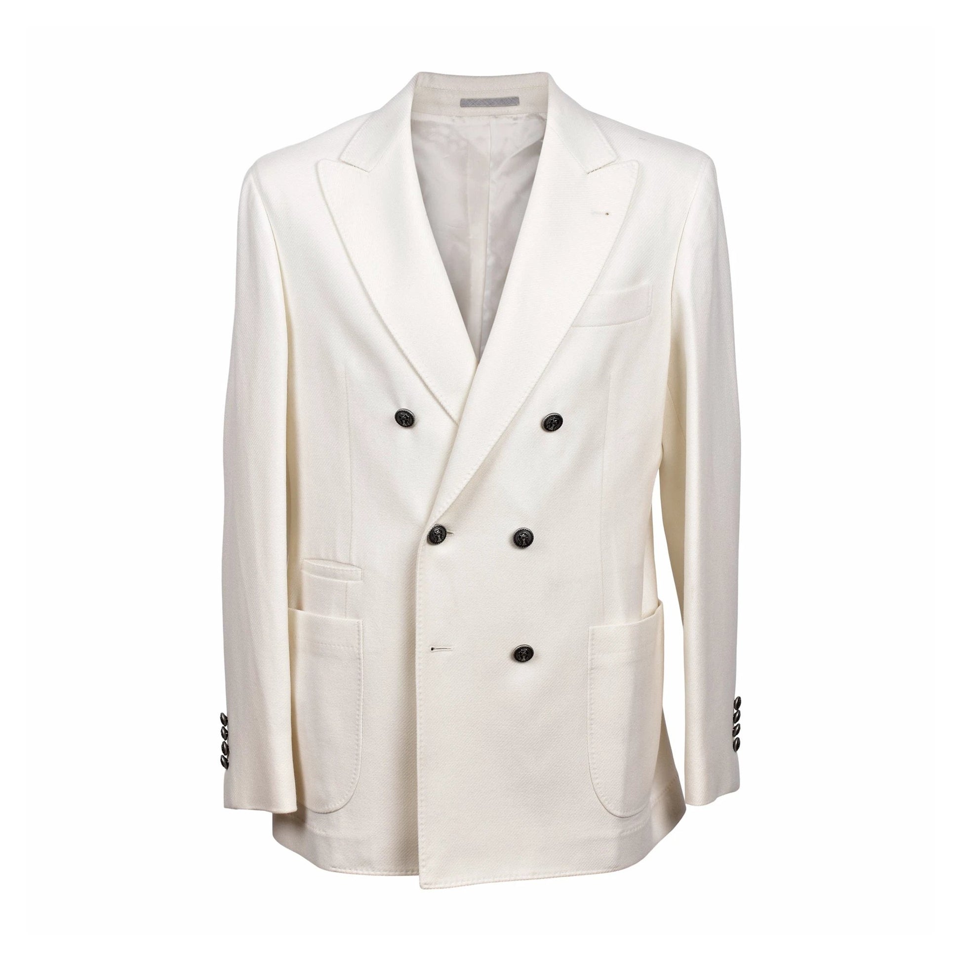 Brunello Cucinelli Weißer Wollblazer by Brunello Cucinelli