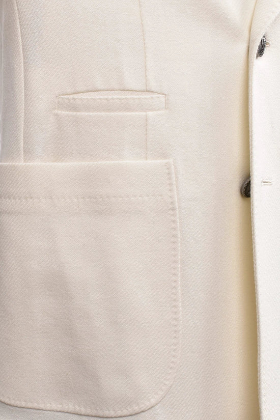 Brunello Cucinelli Weißer Wollblazer by Brunello Cucinelli