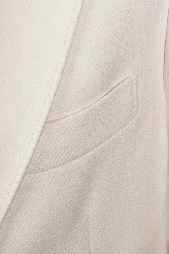 Brunello Cucinelli Weißer Wollblazer by Brunello Cucinelli