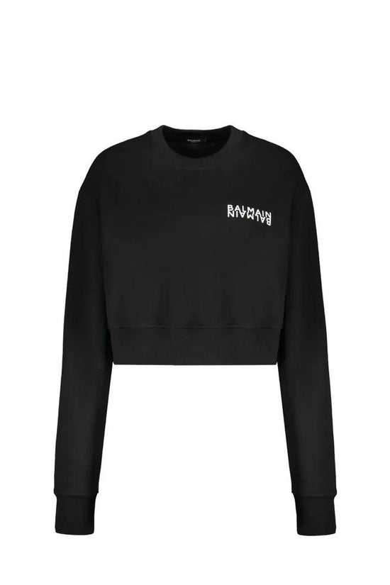 Balmain Schwarzer Baumwoll-Sweatshirt by Balmain