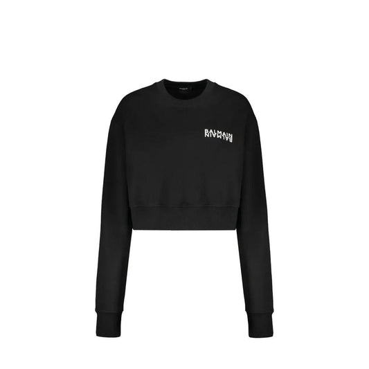 Balmain Schwarzer Baumwoll-Sweatshirt by Balmain