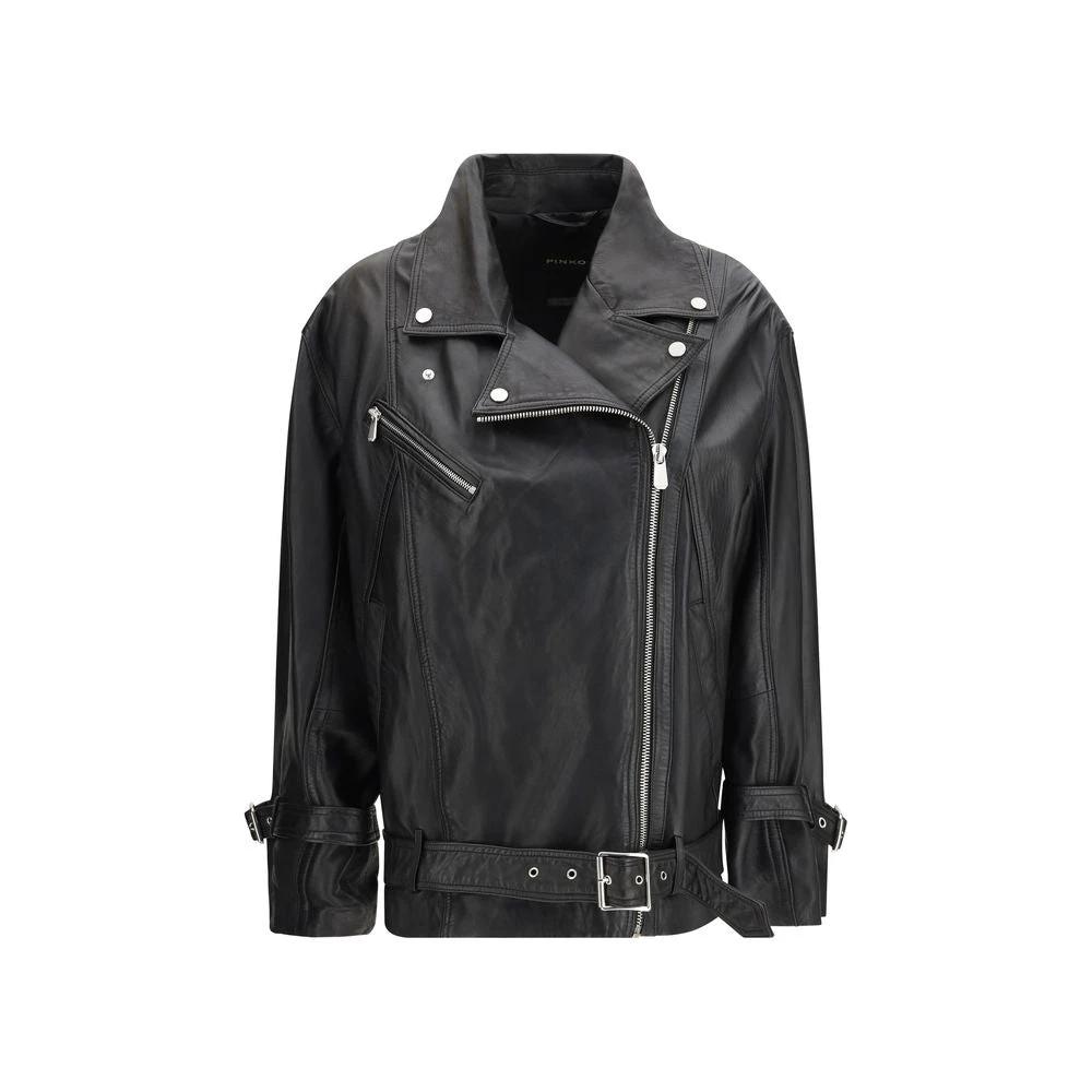 PINKO Schwarze Lederjacke by PINKO