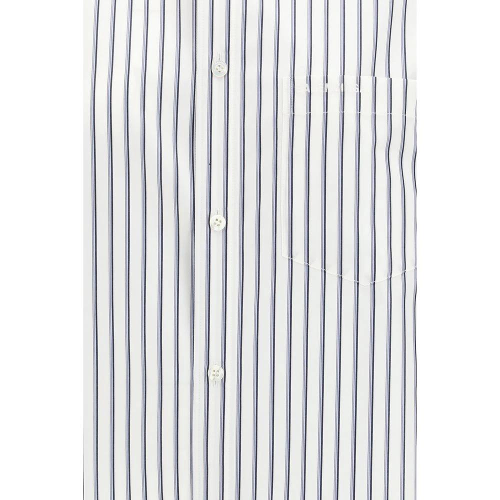 Balenciaga Weißes Baumwollhemd mit kurzen Ärmeln by Balenciaga