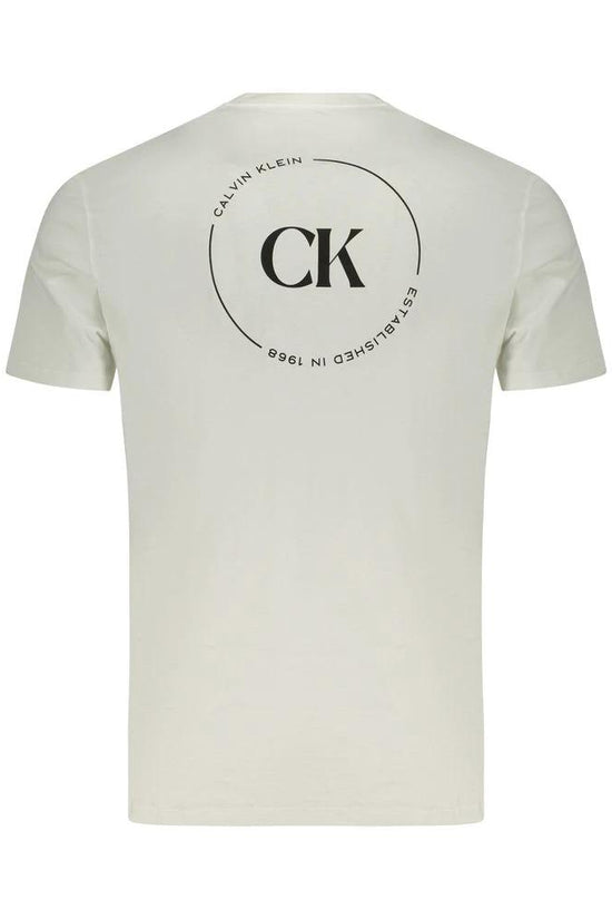 Calvin Klein Bianco Baumwoll-T-Shirt für Herren by Calvin Klein