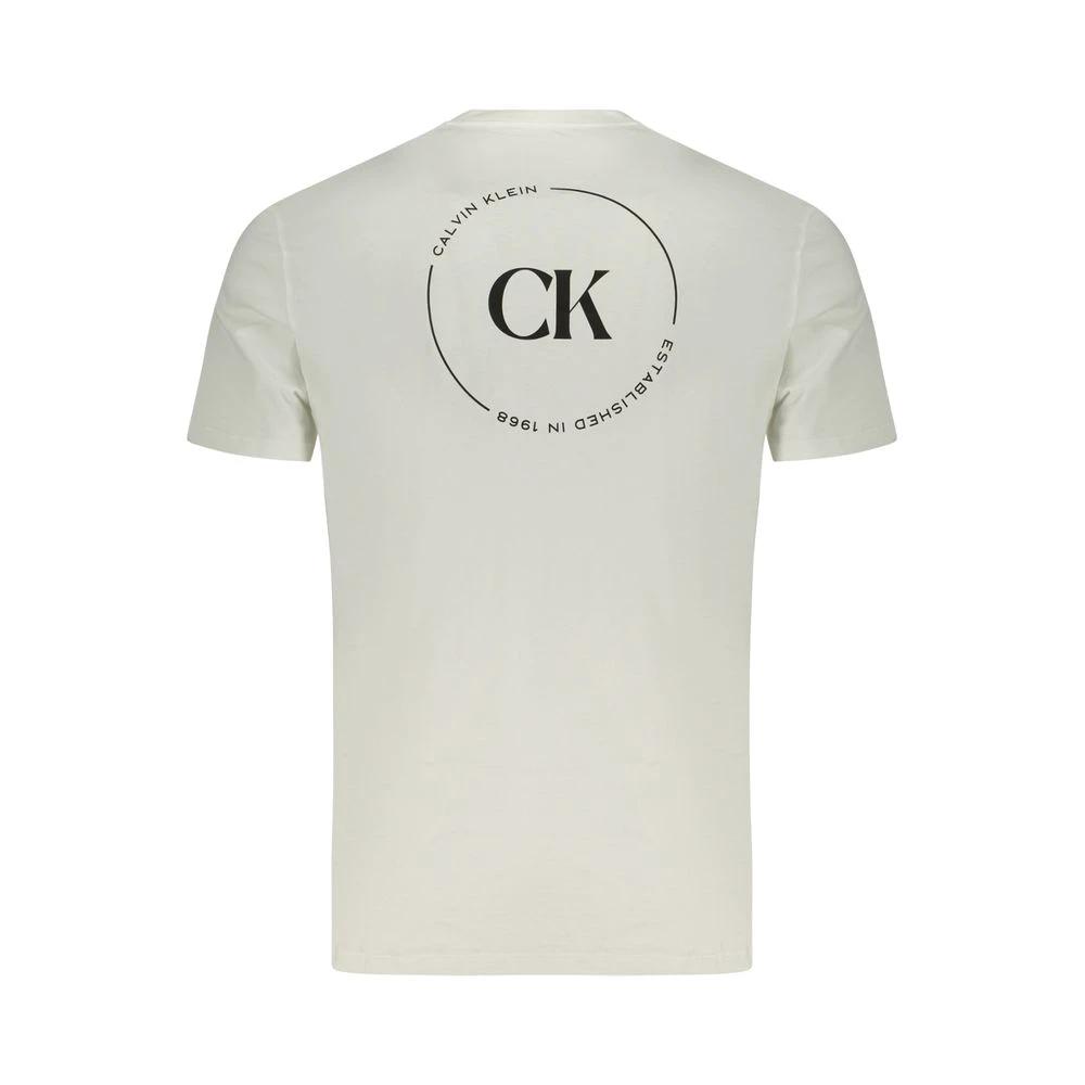 Calvin Klein Bianco Baumwoll-T-Shirt für Herren by Calvin Klein