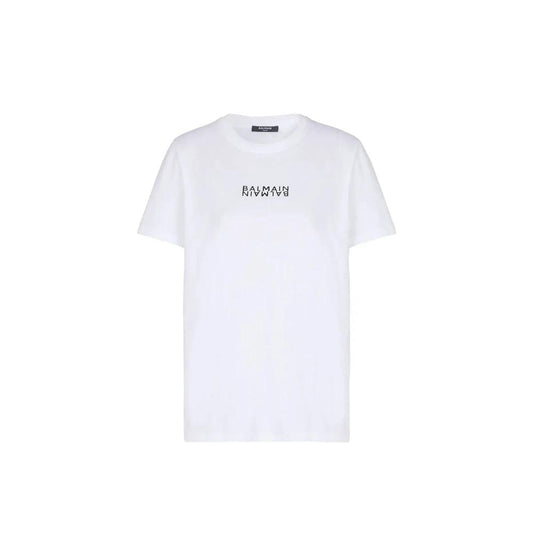 Balmain Weißes Baumwoll-T-Shirt by Balmain