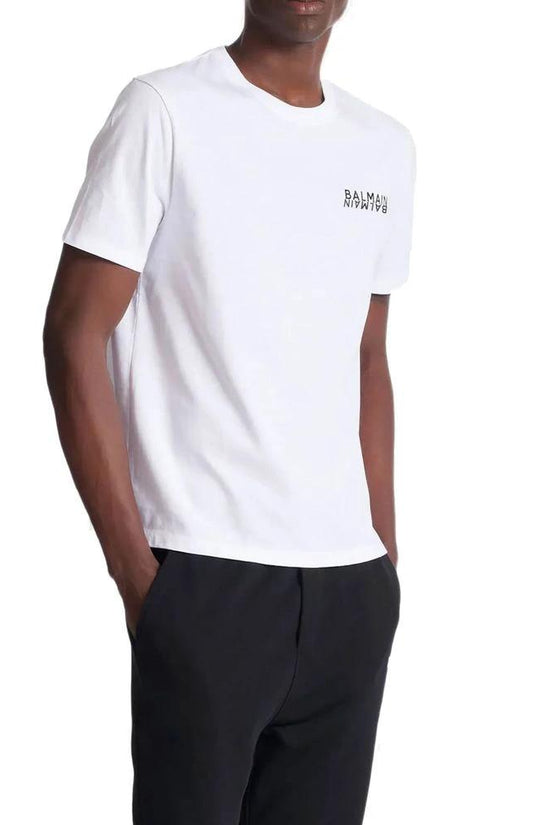 Balmain Weißes Baumwoll-T-Shirt by Balmain