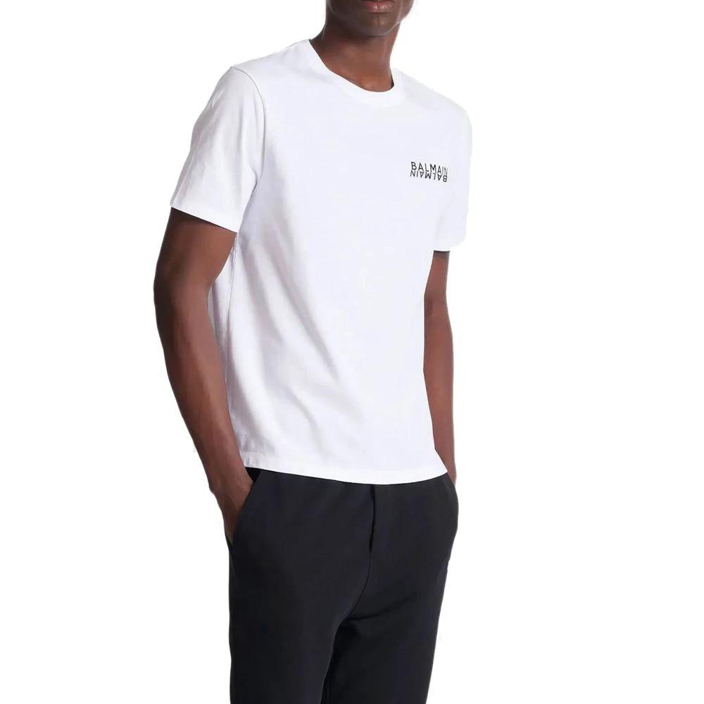 Balmain Weißes Baumwoll-T-Shirt by Balmain