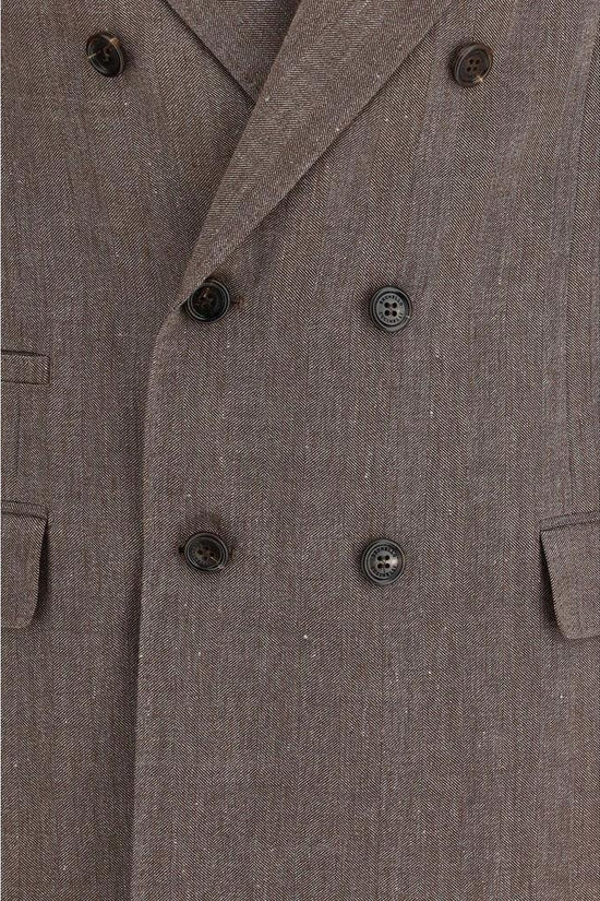 Brunello Cucinelli Brauner Leinenblazer by Brunello Cucinelli