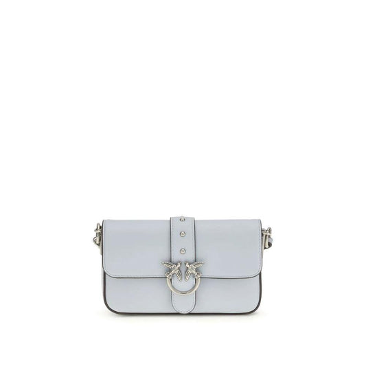 PINKO Schultertasche aus blauem Kalbsleder Bos Taurus by PINKO
