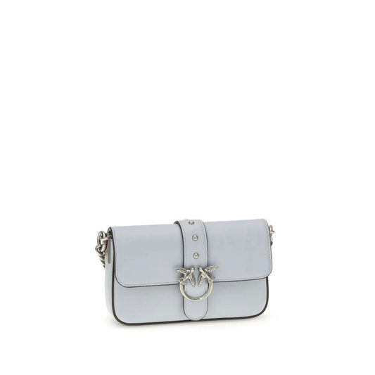 PINKO Schultertasche aus blauem Kalbsleder Bos Taurus by PINKO