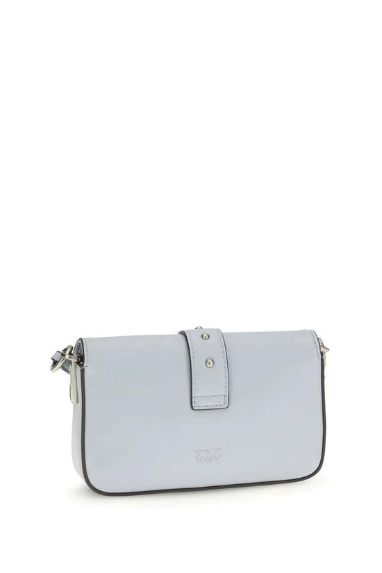 PINKO Schultertasche aus blauem Kalbsleder Bos Taurus by PINKO