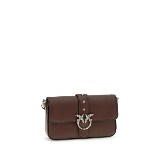 PINKO Braune Kalbsleder Bos Taurus Umhängetasche by PINKO