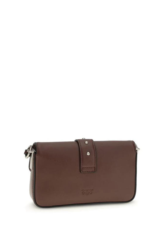 PINKO Braune Kalbsleder Bos Taurus Umhängetasche by PINKO