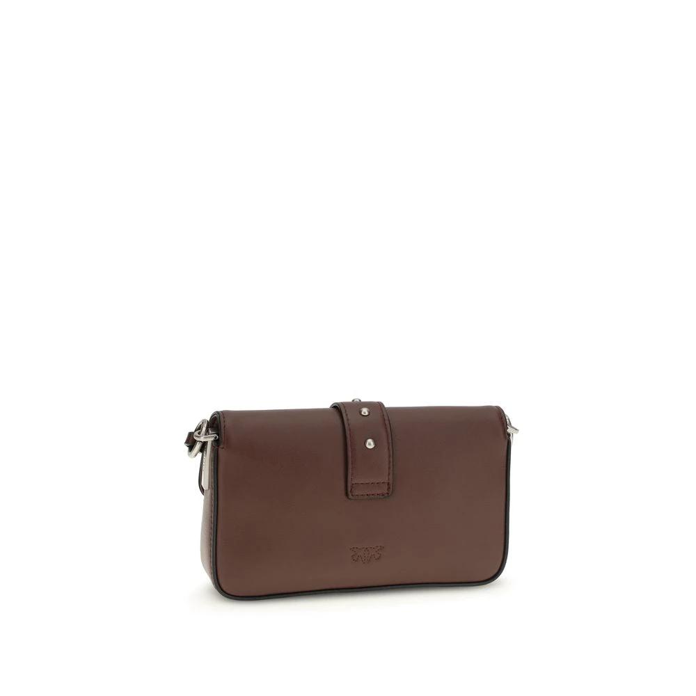 PINKO Braune Kalbsleder Bos Taurus Umhängetasche by PINKO