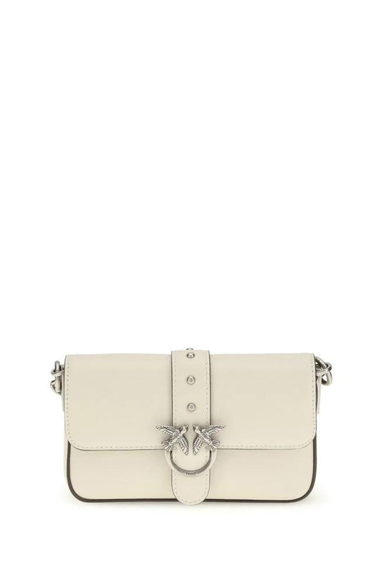PINKO Weiße Bos Taurus Kalbsleder Schultertasche by PINKO