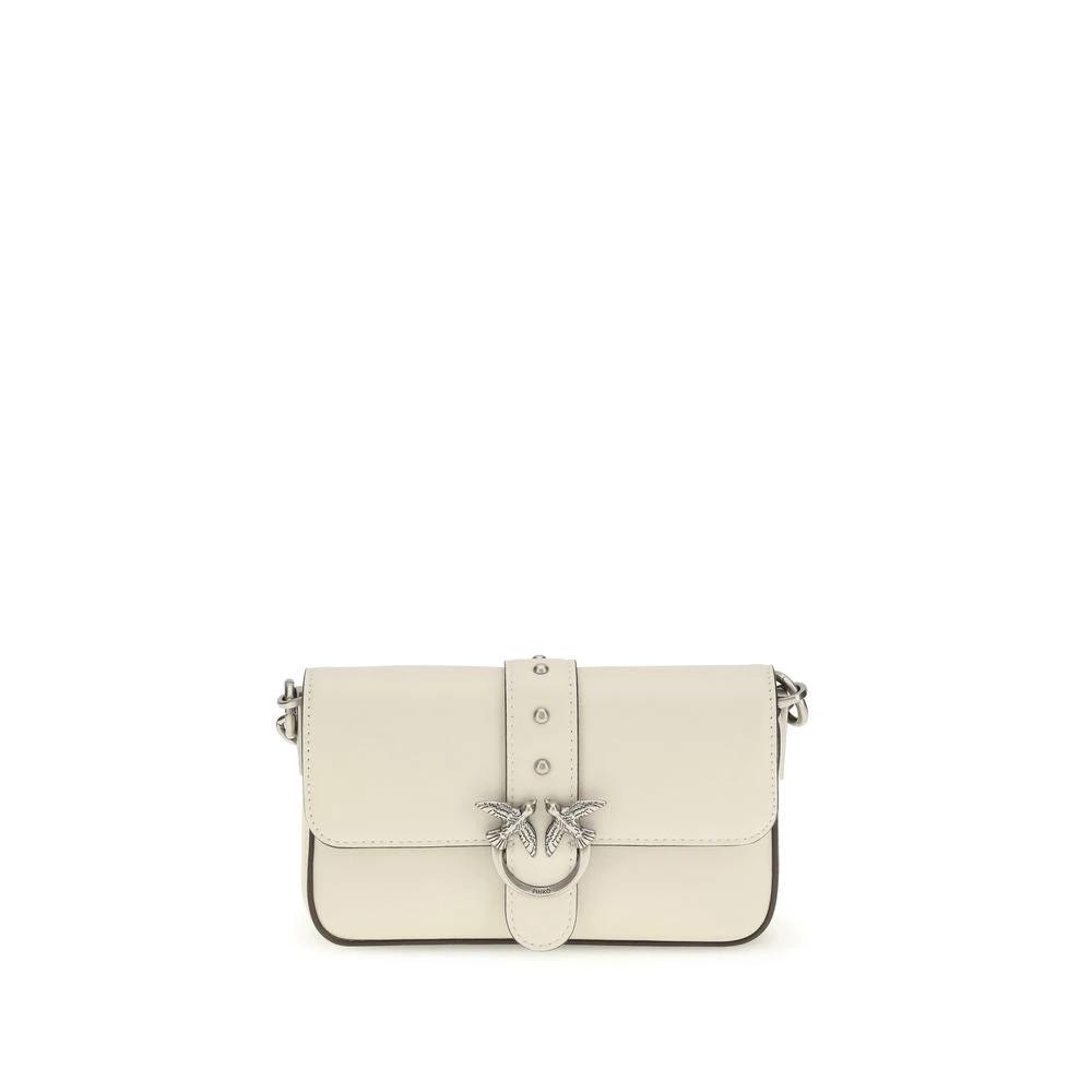 PINKO Weiße Bos Taurus Kalbsleder Schultertasche by PINKO