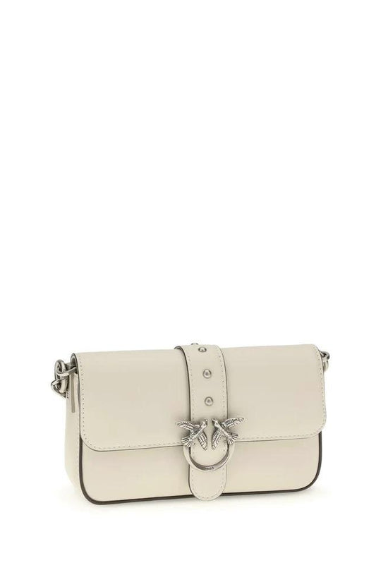 PINKO Weiße Bos Taurus Kalbsleder Schultertasche by PINKO