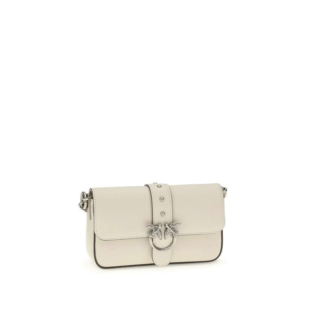 PINKO Weiße Bos Taurus Kalbsleder Schultertasche by PINKO