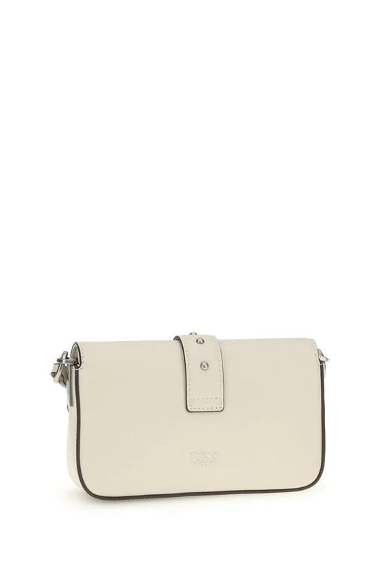 PINKO Weiße Bos Taurus Kalbsleder Schultertasche by PINKO