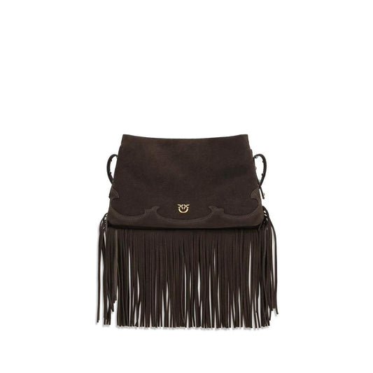 PINKO Braune Kalbsleder Bos Taurus Umhängetasche by PINKO