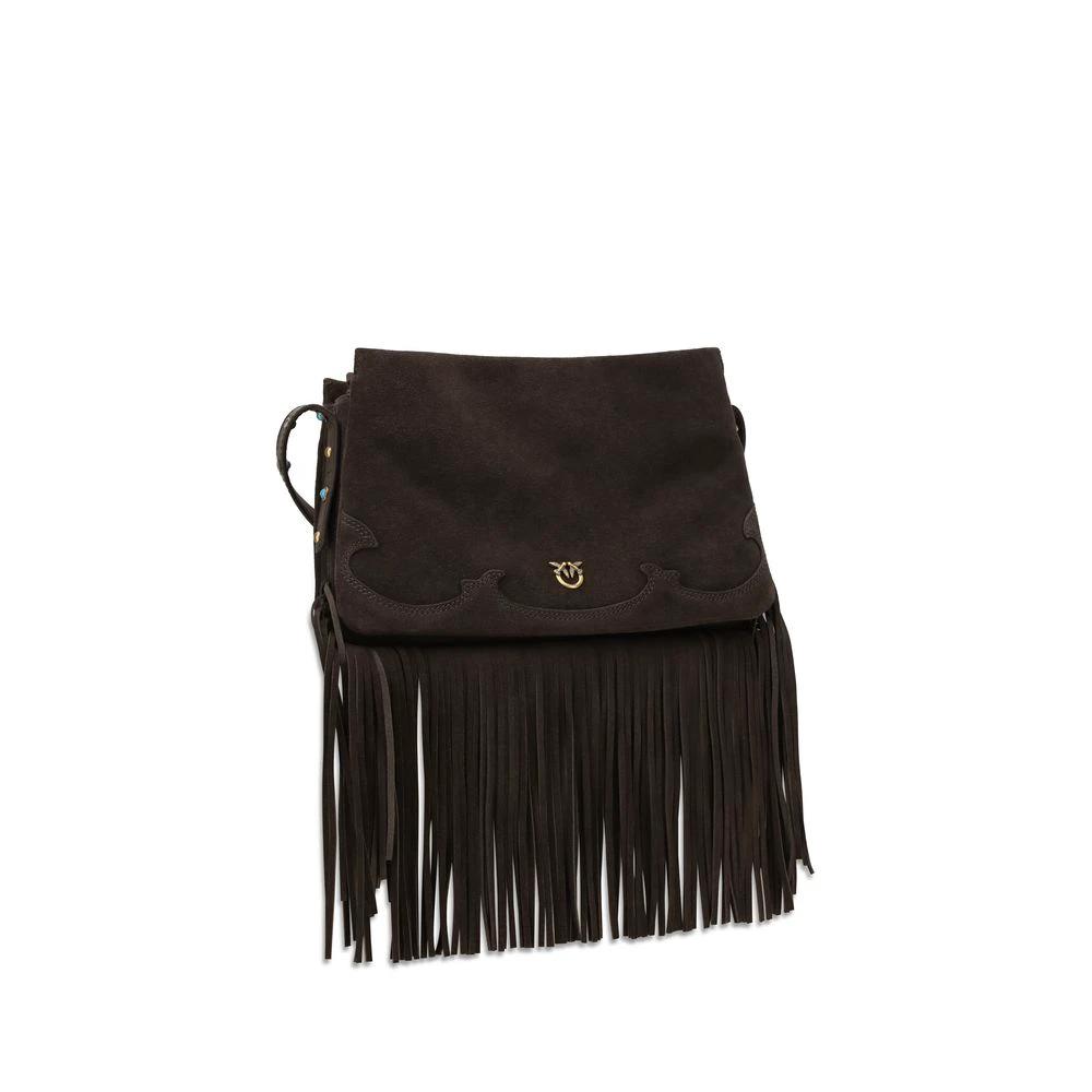PINKO Braune Kalbsleder Bos Taurus Umhängetasche by PINKO