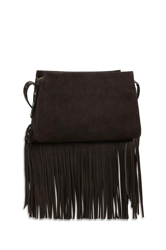 PINKO Braune Kalbsleder Bos Taurus Umhängetasche by PINKO