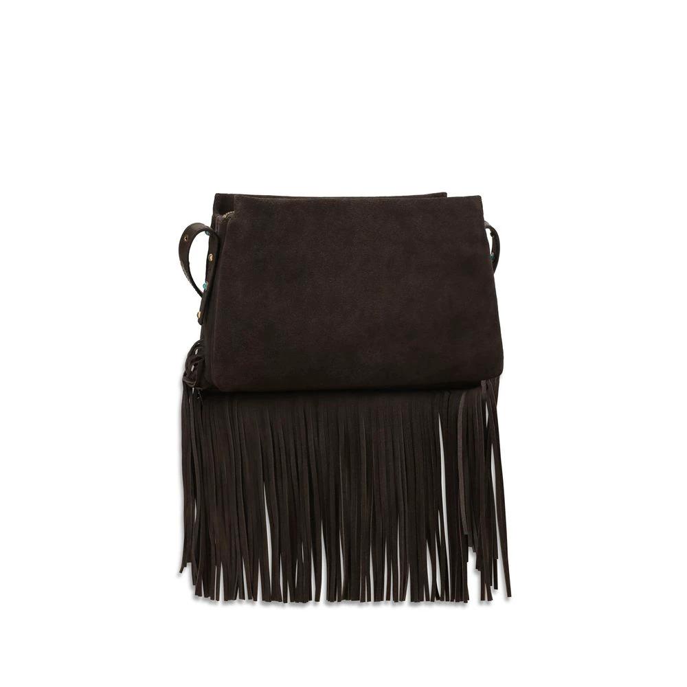PINKO Braune Kalbsleder Bos Taurus Umhängetasche by PINKO
