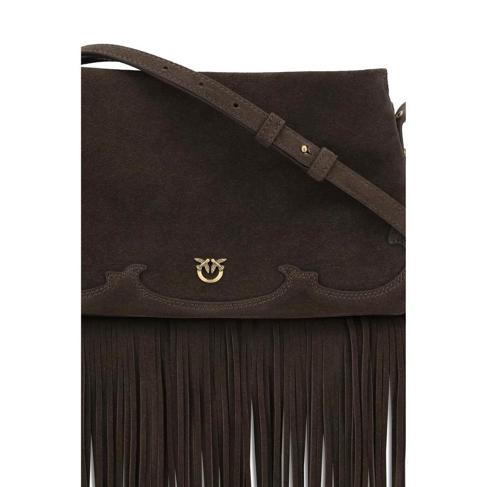 PINKO Braune Kalbsleder Bos Taurus Umhängetasche by PINKO