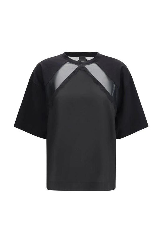 PINKO Schwarzes Baumwoll-T-Shirt by PINKO