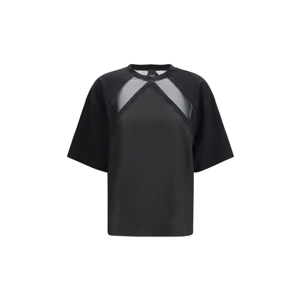 PINKO Schwarzes Baumwoll-T-Shirt by PINKO