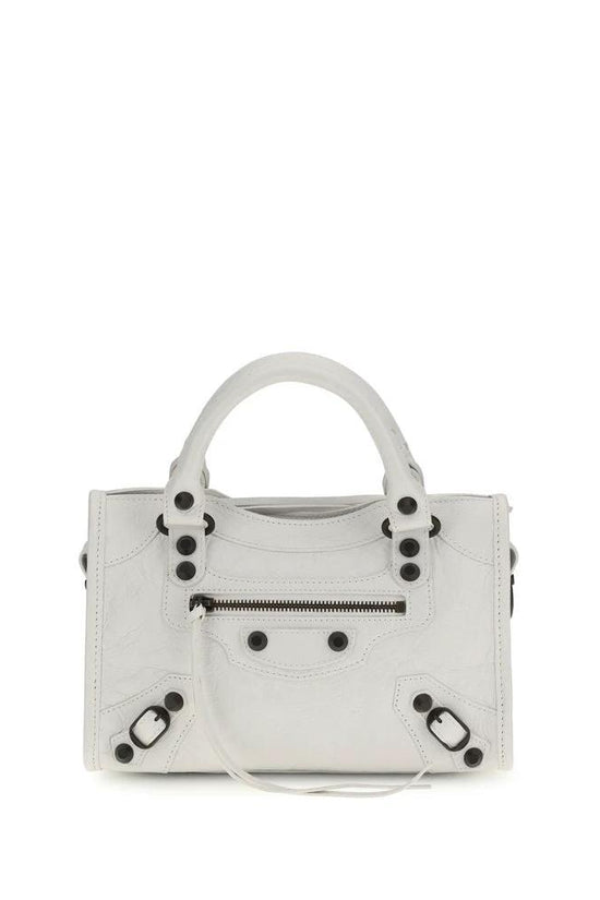 Balenciaga Weiße Kalbsleder Bos Taurus Handtasche by Balenciaga