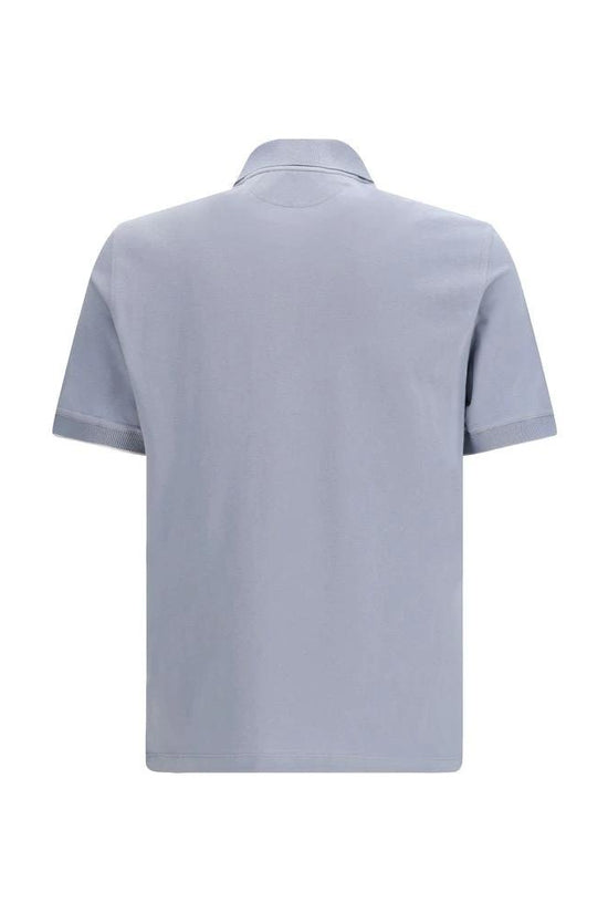 Brunello Cucinelli Blaues Baumwoll-Polohemd by Brunello Cucinelli