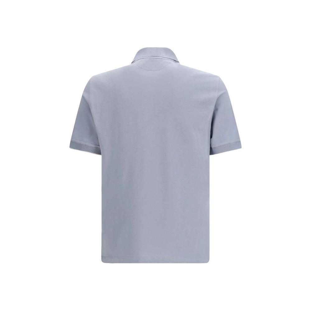 Brunello Cucinelli Blaues Baumwoll-Polohemd by Brunello Cucinelli