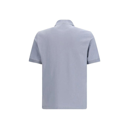Brunello Cucinelli Blaues Baumwoll-Polohemd by Brunello Cucinelli
