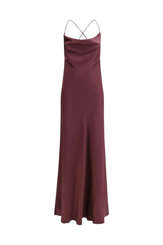 PINKO Bordeaux Marabou Casual Dress by PINKO
