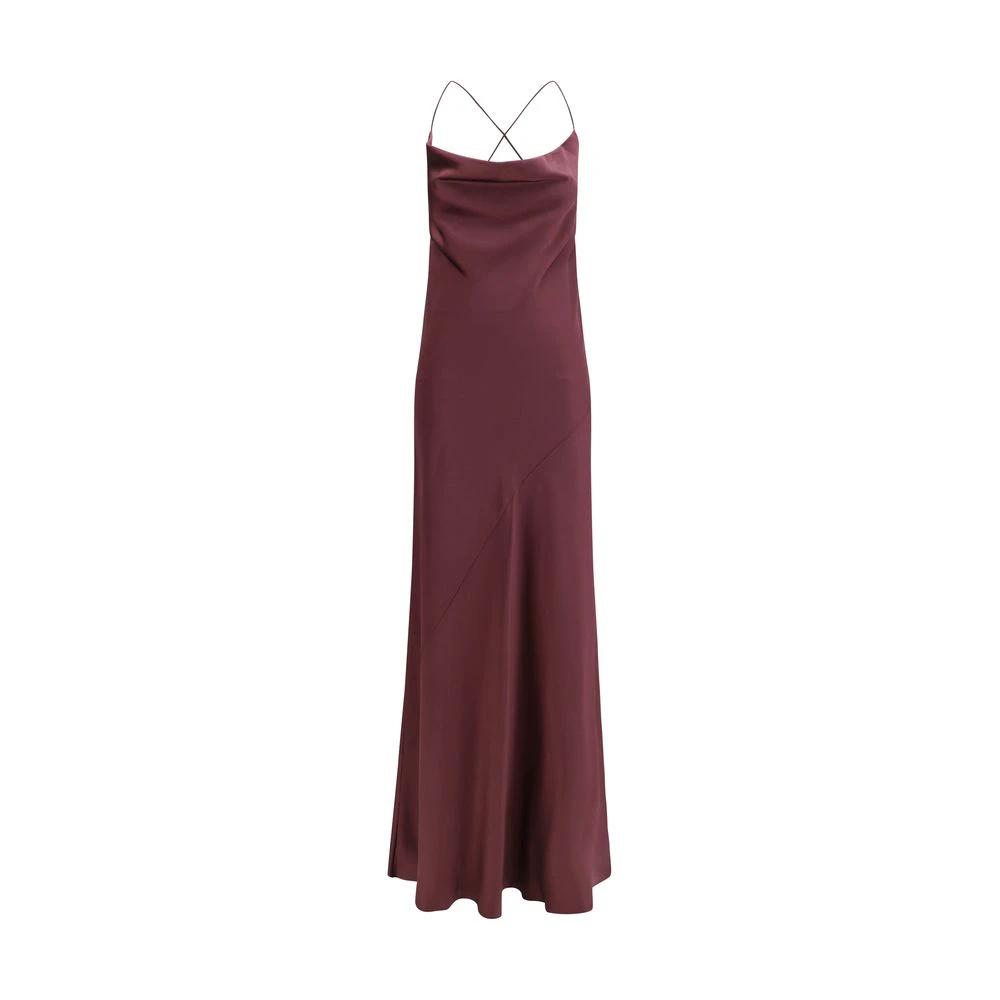 PINKO Bordeaux Marabou Casual Dress by PINKO