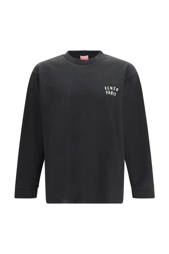 Kenzo Schwarzes Langarm-T-Shirt aus Baumwolle by Kenzo