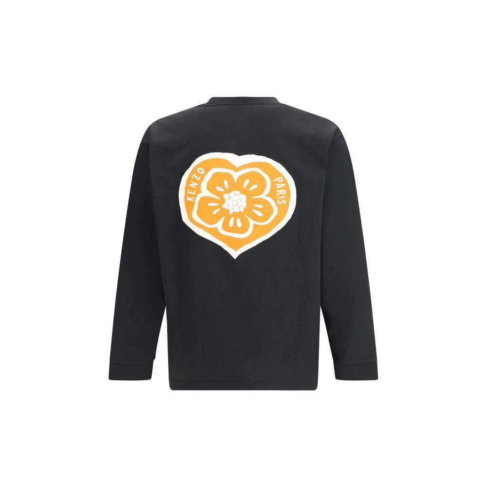 Kenzo Schwarzes Langarm-T-Shirt aus Baumwolle by Kenzo