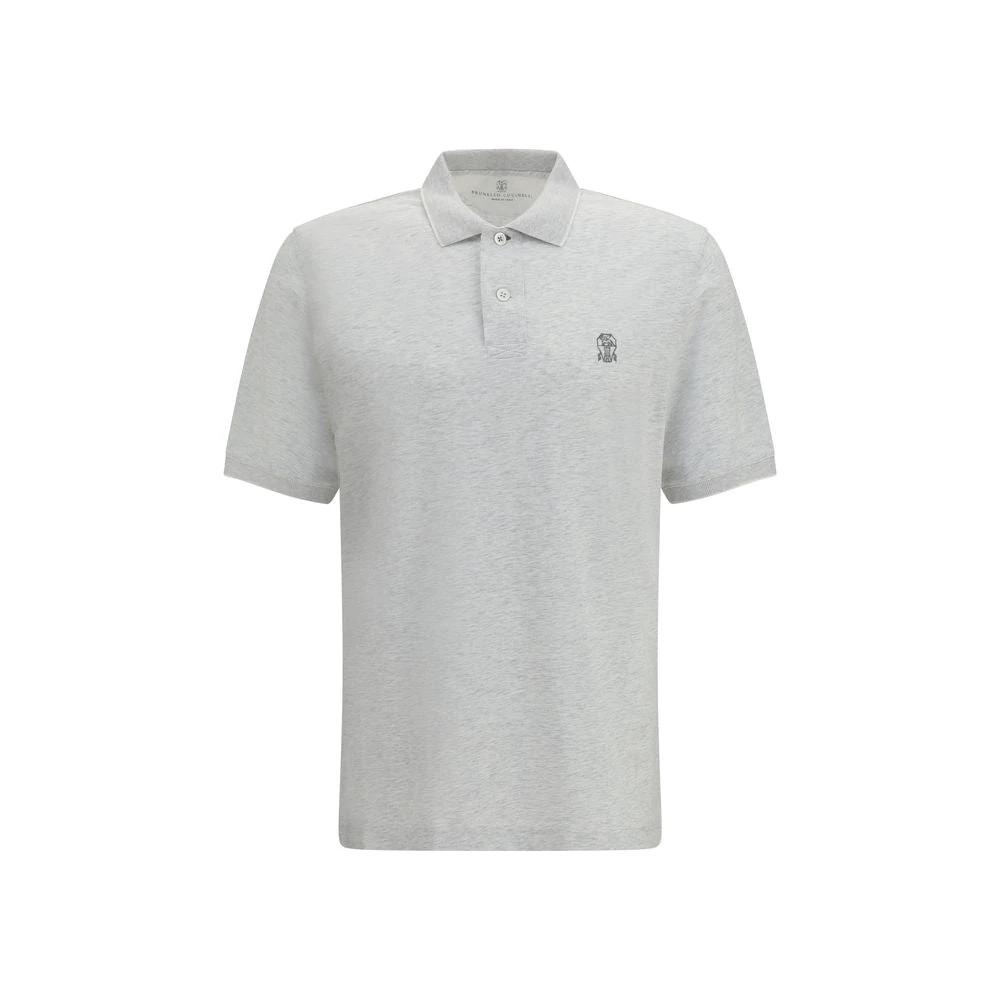 Brunello Cucinelli Cucinelli Graues Poloshirt aus Baumwolle by Brunello Cucinelli Cucinelli