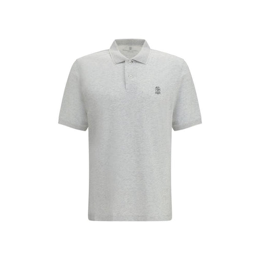 Brunello Cucinelli Cucinelli Graues Poloshirt aus Baumwolle by Brunello Cucinelli Cucinelli