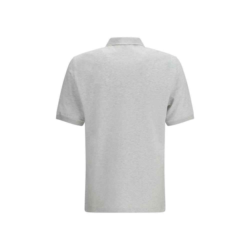Brunello Cucinelli Graues Poloshirt aus Baumwolle by Brunello Cucinelli