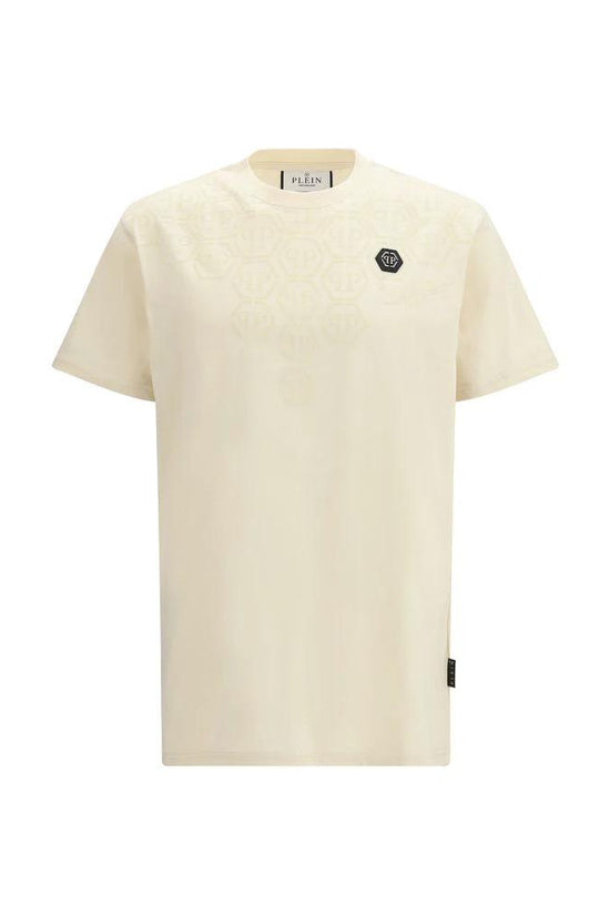 Philipp Plein Beige Cotton T-Shirt by Philipp Plein